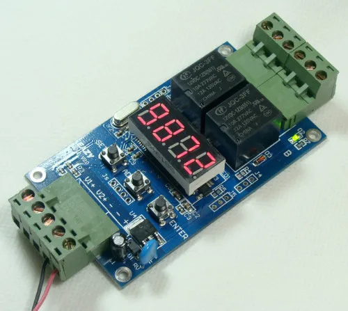 

Digital display dc voltage detection time relay/two way lower limit alarm output/double under-voltage overvoltage protection
