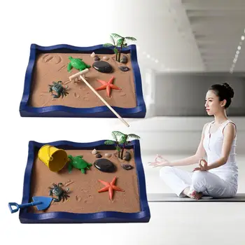 

Wooden Crafts Creative Ocean Animal Sand Table Decoration Holiday Ocean Beach Micro Landscape Home Decoration Gift