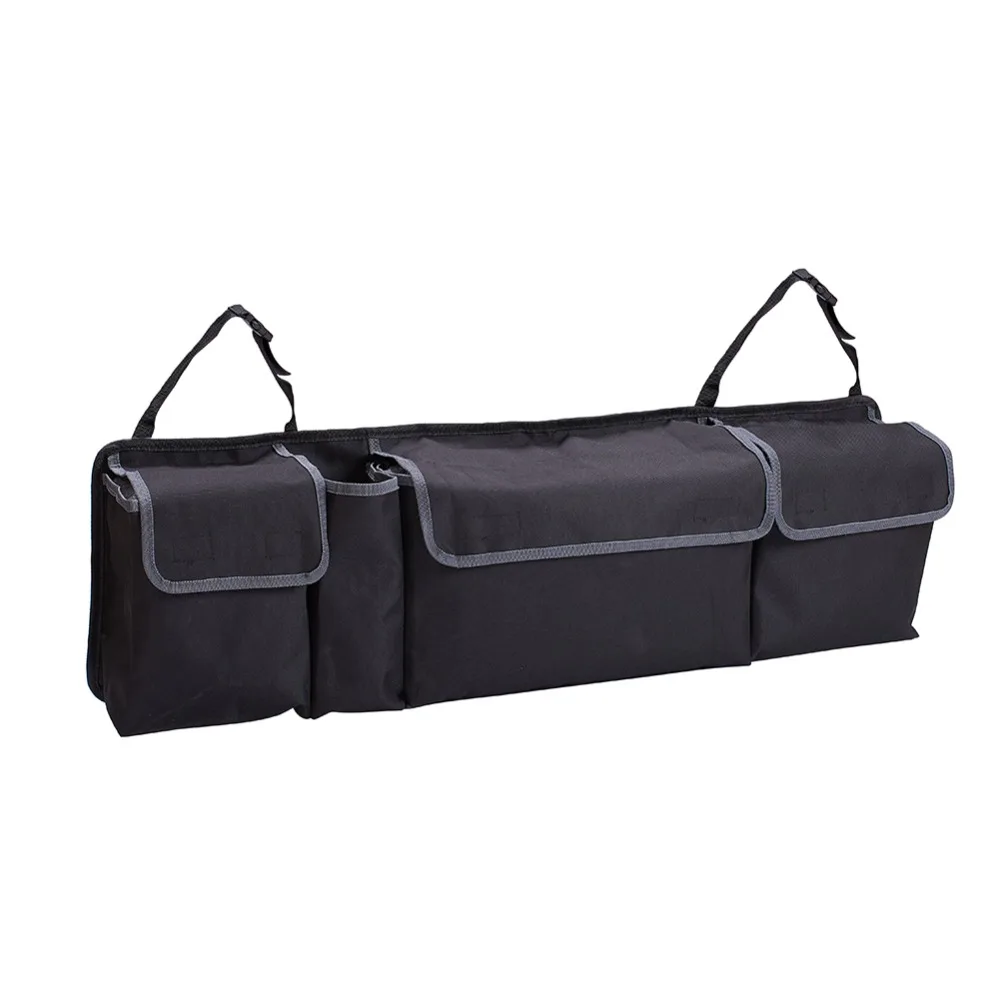 

Auto Accessories Car SUV Trunk Organizer With Large Durable Pockets Collapsible Trunk And Backseat Organizer Storage Bag