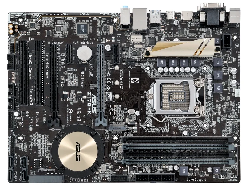 ^*Best Offers original motherboard for ASUS Z170-k LGA 1151 DDR4 I3 I5 I7 14NM CPU USB3.0 USB3.1 64GB desktop motherboard free shipping