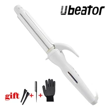 Керамические щипцы для завивки волос, электрические профессиональные щипцы для завивки волос, стильные инструменты, парикмахерские салоны, стайлер для волос, белый