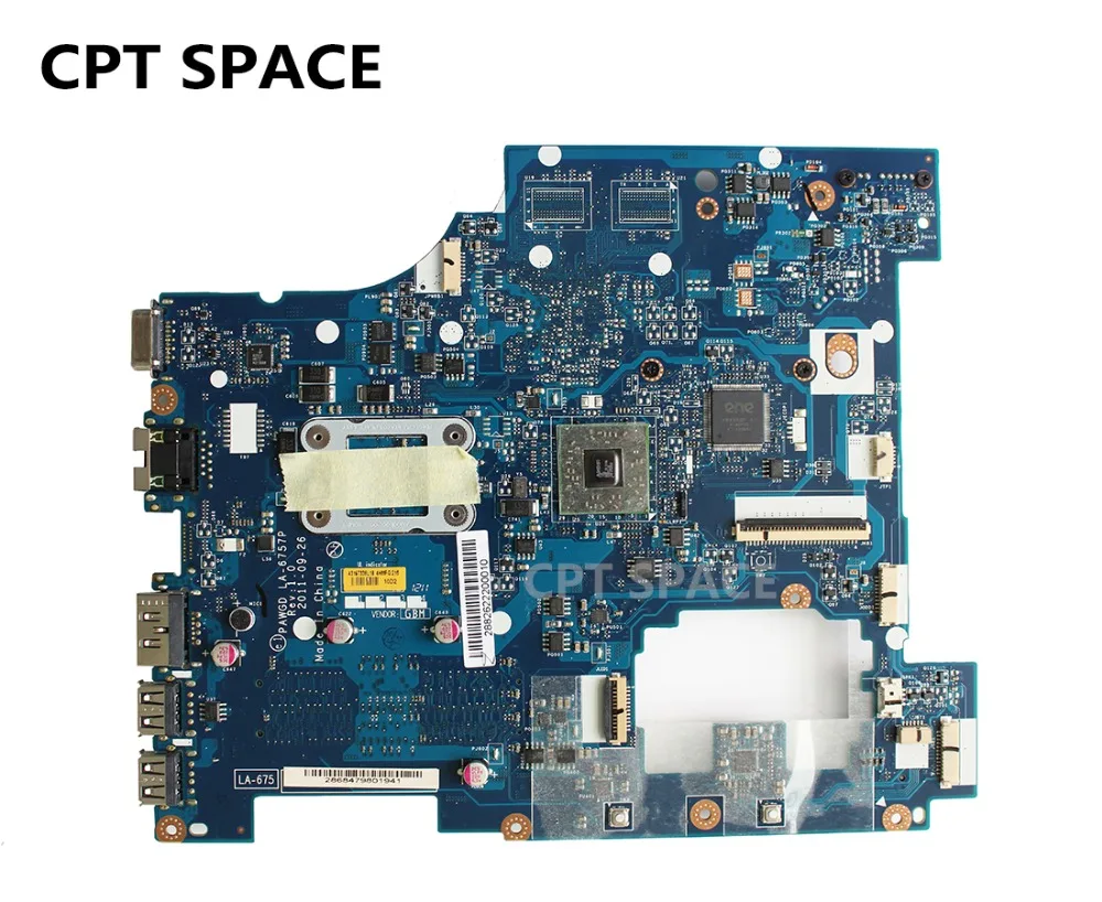 LA-6757P для lenovo G575 материнская плата PAWGD LA-6757P Rev: 1,0 бортовой процессор 2 слота DDR3, тест и Протестировано в целости и сохранности