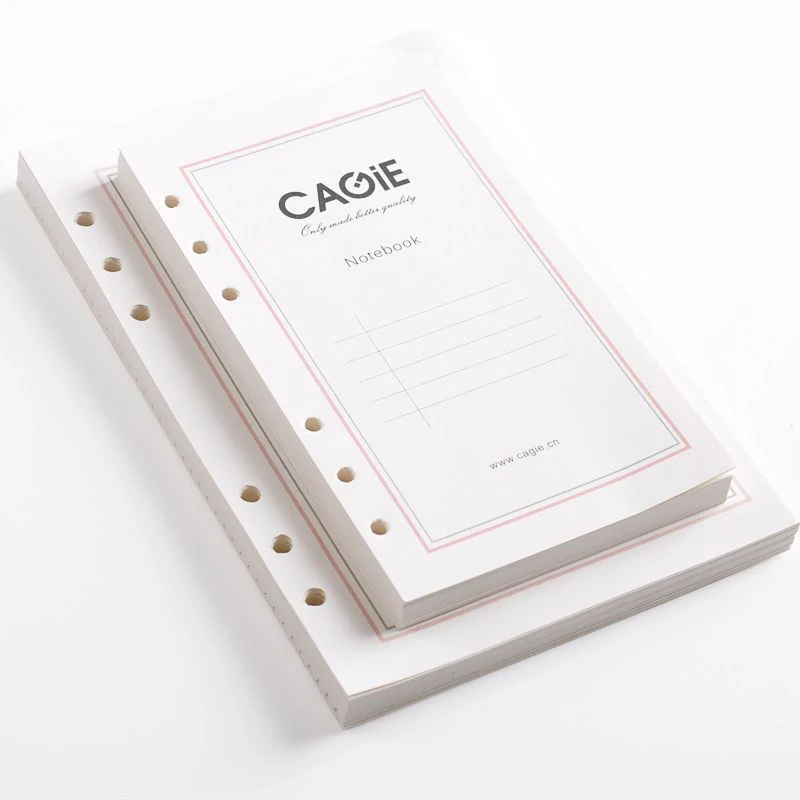 A5 A6 Spiral Loose leaf 6 Holes Notebook Refill Paper Replacement
