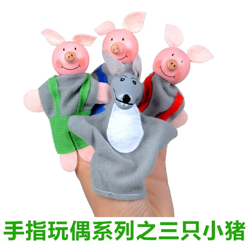 Finger Puppets Theater Little Pig Dolls мягкие детские игрушки для рук мягкая игрушка пальцев