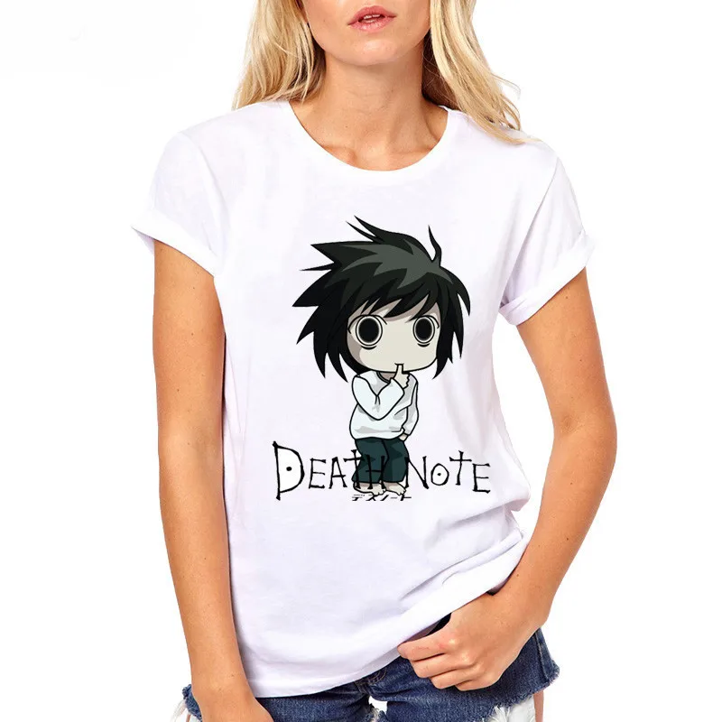 Новое поступление Футболка Death Note женская модная футболка в стиле хип хоп с