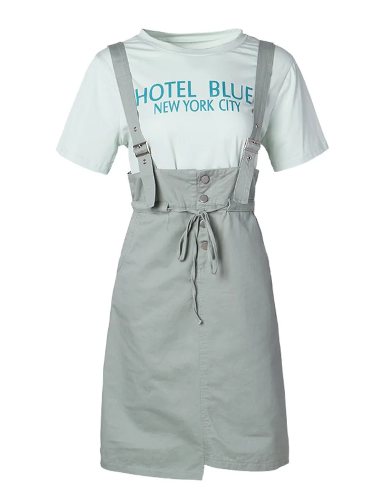 Hoge Kwaliteit Vrouwen Sets 2019 Zomer Mode Nieuwe Designer Spaghetti Strap Geel Shirt + Groene Rok Tweedelig Pak vrouwelijke L314 Hoge Kwaliteit Vrouwen Sets 2019 Zomer Mode Nieuwe Designer Spaghetti Strap Geel Shirt + Groene Rok Tweedelig Pak vrouwelijke L314