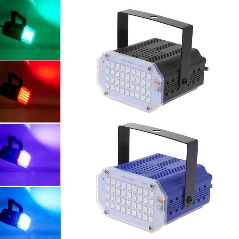 

36 LED Speed Adjustable Sound Actived Auto Flash DJ Strobe Lights For Party Disco KTV