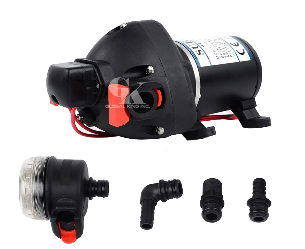 

DC 12V, 11LPM Self-Priming Triplex Diaphragm Pump 132W Water Pump for Caravan, RV
