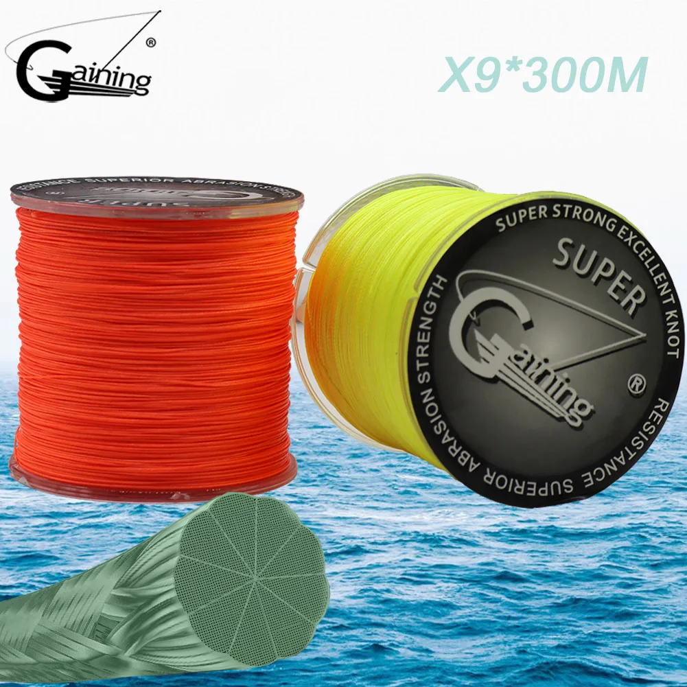 

9 Strands 300M PE Braided Fishing Line Super Strong Strength Rope 9 Strand Multifilament PE Fishing Line 20LB-198LB