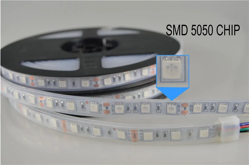 Горячий стиль! 5 м 300 светодио дный IP67 SMD 5050 светодио дный полосы DC12V светодио дный полосы Водонепроницаемый 60 светодио дный/M RGB/зеленый/красный/теплый белый/синий светодио дный ленты