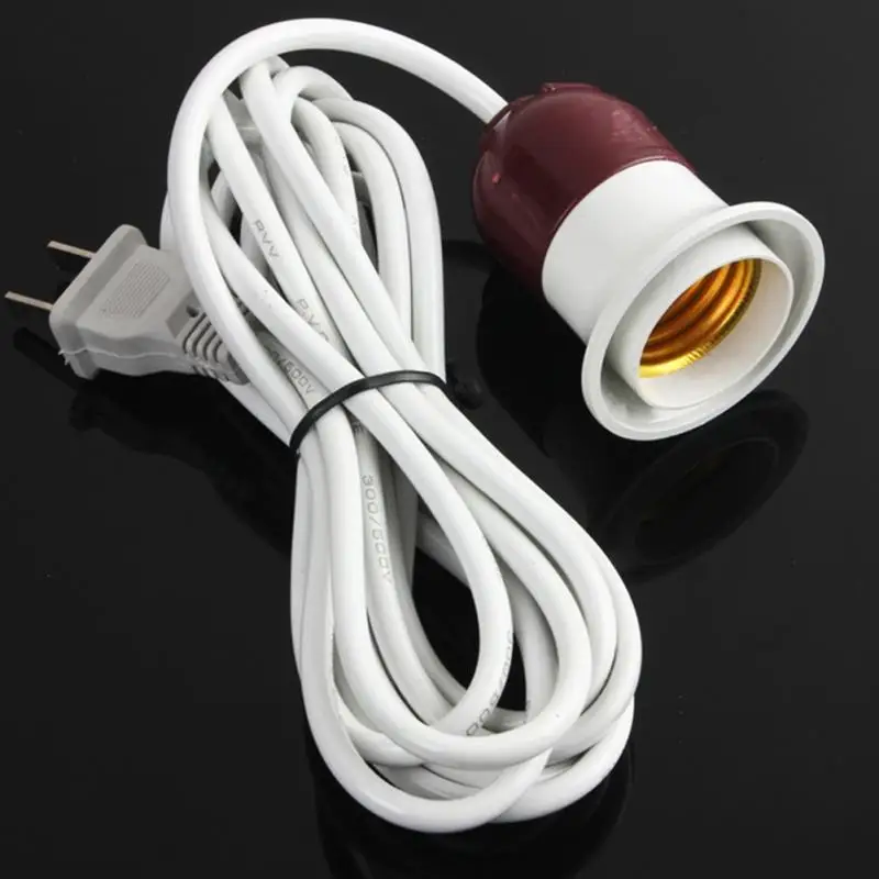 

Hot Sale US plug Lamp Holder AC 250V 10A On off Switch E27 Lamp Holder Socket light 2.5m Power Cable Cord