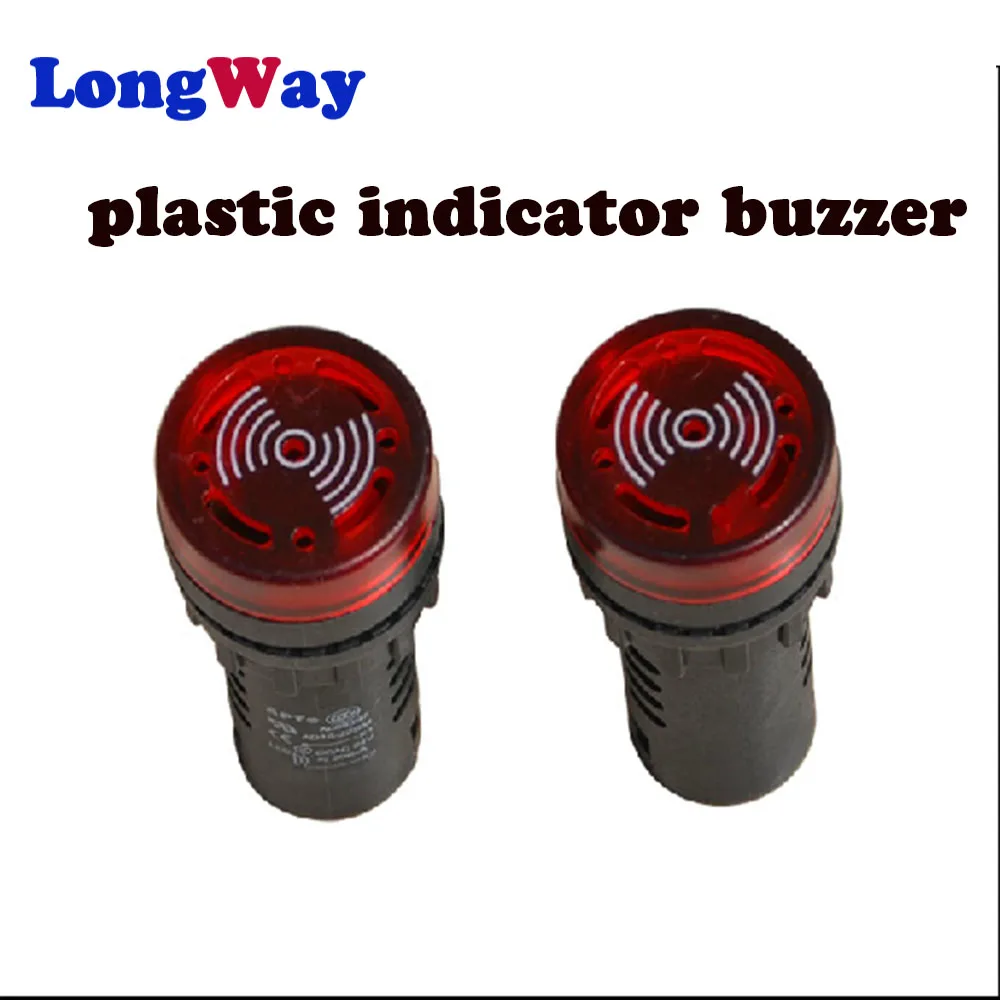 

LED Active Buzzer Beep Alarm Indicator 1pc AD16-22SM 12V 24V 110V 220V 380V Red Green Yellow Black 22mm Flash Signal Light