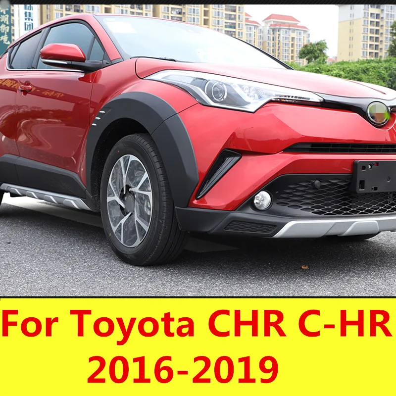 

Front grille fog light eyebrow frame cover to front bumper lower grille decorative sequin stickers For Toyota CHR C-HR 2016-2019