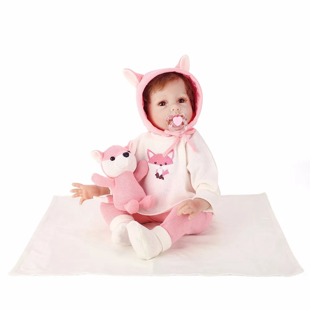 NPK Baby Reborn Doll Одежда для 55 см Baby Alive игрушки для детей милые игрушки для девочек мягкий силиконовый корпус Детские куклы аксессуары