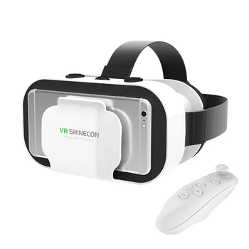 

VR Shinecon 5.0 VR Box 3D Virtual Reality Goggles with Remote Game Controller Gamepad for 4.7-6 Smart Phone Video Cinema Glasses