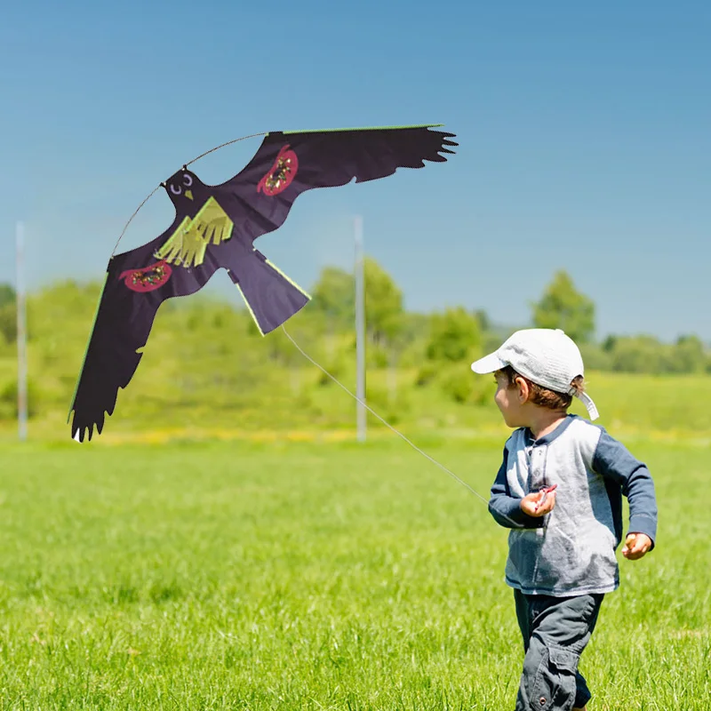 

Vivid Hawk Kite Flying Bird Pigeon Decoy Pest Control Garden Scarer Kite Toy TT-best