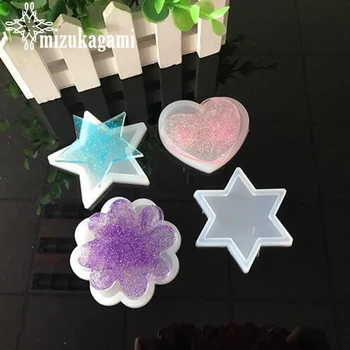 

1pcs UV Resin Jewelry Liquid Silicone Mold Star/Flower/Heart Resin Charms Pendant Molds For DIY Intersperse Decorate Making