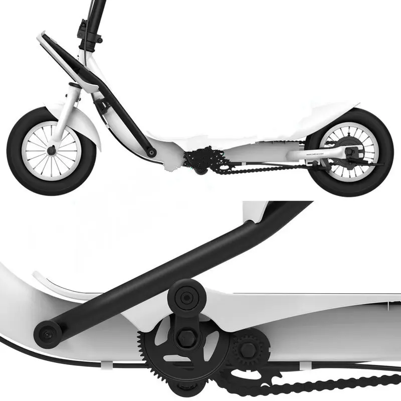 TARCLE 10 Inch Air Wheel Pedal Fold Scooter Fitness Stepper Carbon Scooter 16km/h
