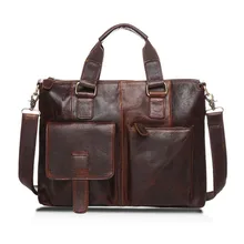 Сумка из натуральной кожи для ноутбука, мужской портфель, мужская сумка на плечо, мужские сумки через плечо, дорожные сумки-мессенджеры, коричневый кофе