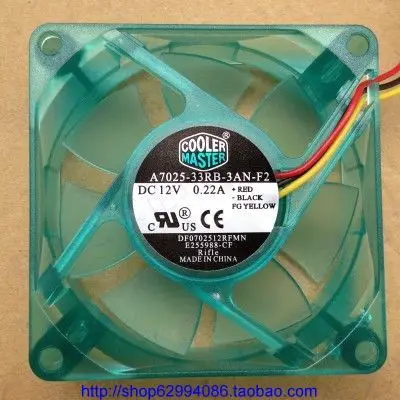 Новинка охладитель master A7025 33RB 3AN F2 7 см ЦП тишина 7025 прозрачный синий цвет