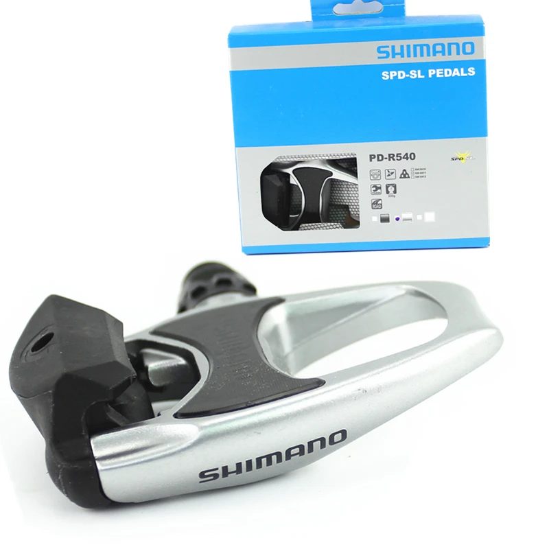 

SHIMANO PD-R540 Chrome-moly & Aluminum Road Bike Bicycle Cycling Wide Platform Pedals Includ SPD SL SM-SH11 Self-locking Cleats