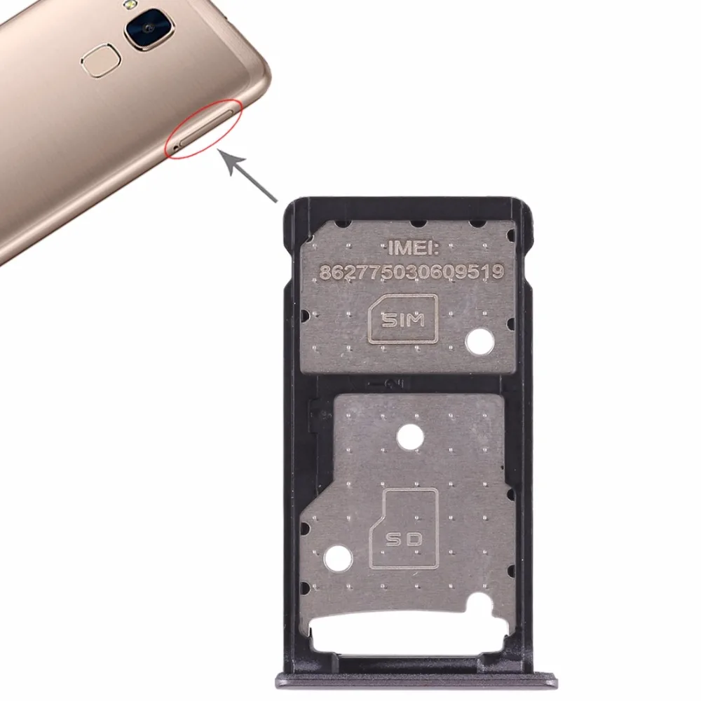 

iPartsBuy SIM Card Tray + SIM Card Tray / Micro SD Card Tray for Huawei Honor 5c