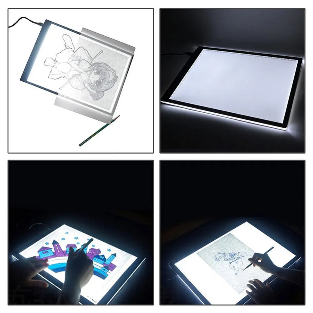 amzdeal A4 LED Light Digital Tablets drawing board Art Stencil Board
