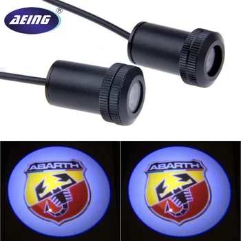 

AEING 2pcs Ghost Shadow Logo welcome Car LED Door Light Laser Courtesy Slide Projector logo Emblem light For ABARTH