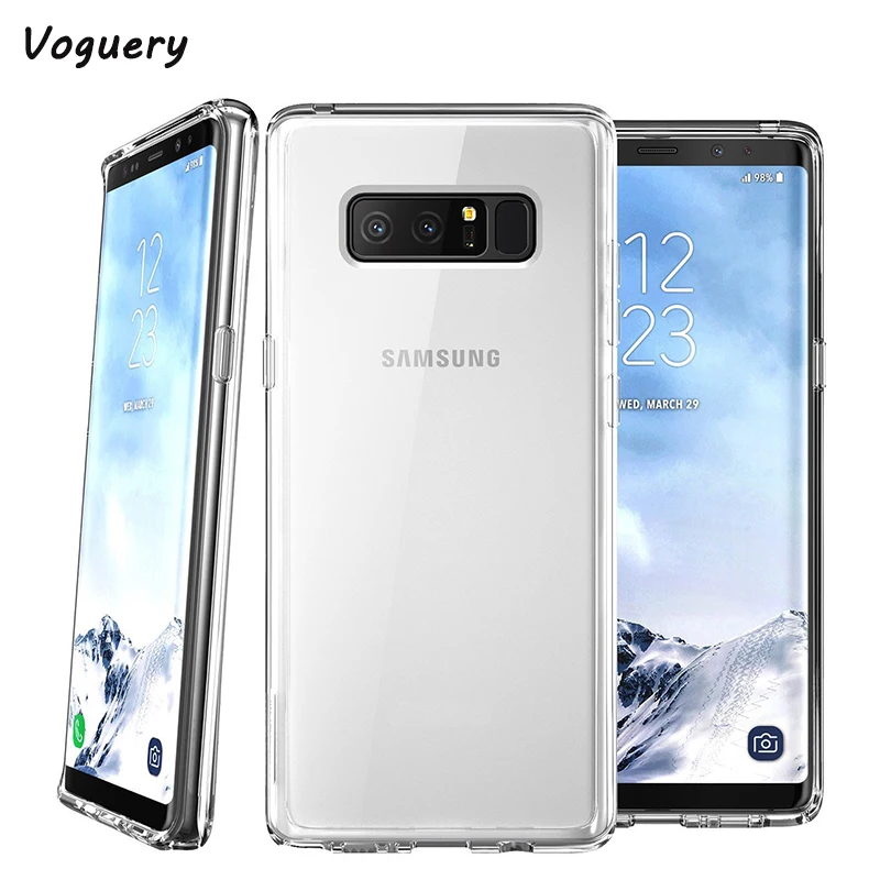 

Voguery Crystal Clear Back Cover for Samsung Galaxy Note 8 / s7 / s7edge / s8 / s8plus / s9 / s9plus Reinforced Corners HD Cases