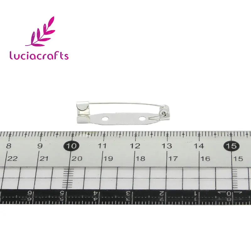 Lucia crafts 12 шт./лот DIY 27 мм Брошь с 2 отверстиями зажим булавкой аксессуары для одежды