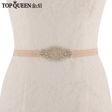 TOPQUEEN SJD-S03 Свадебный эластичный пояс Свадебные ремни Стразы пояс для платья свадебное платье пояс с кристаллами свадебное платье с поясом
