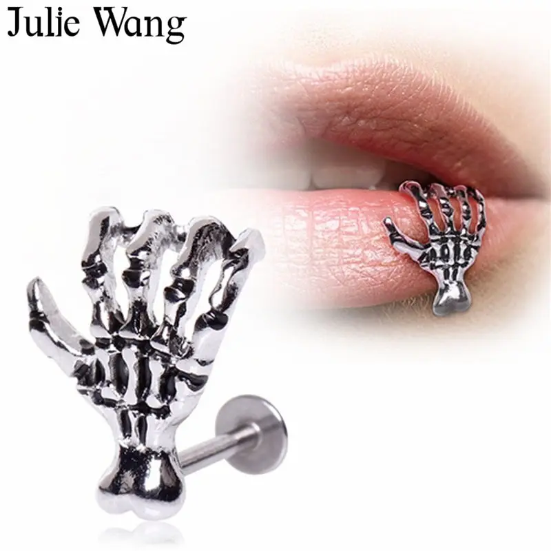 Skull Lip Ring Skull Lip Ring