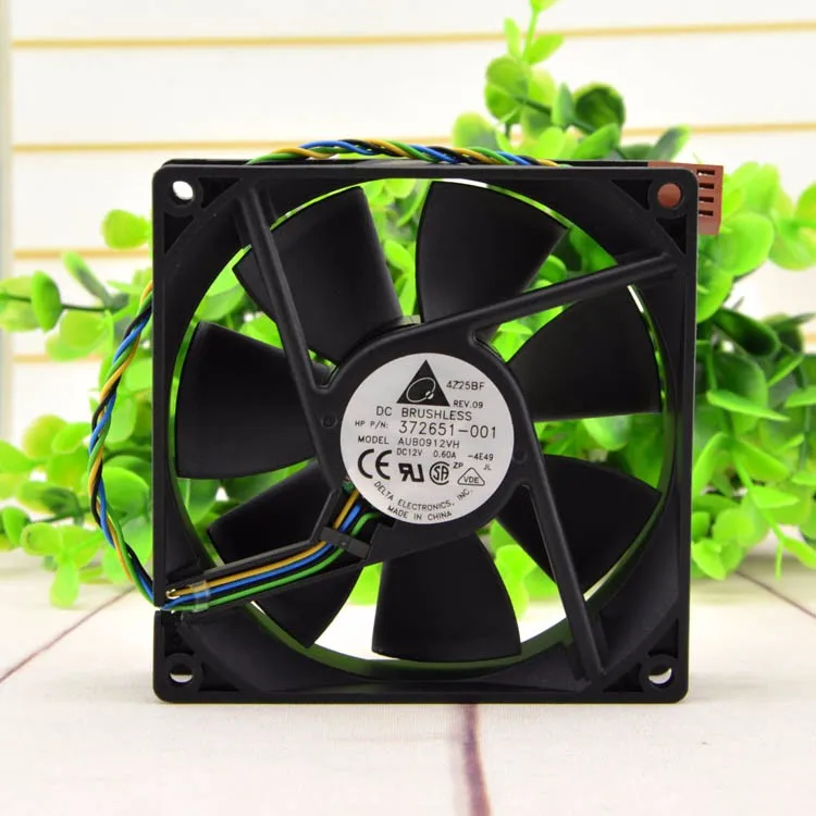Дельта AUB0912VH 9 см 90 мм 90*90*25 мм 92*92*25 мм 9225 DC 12 V 0.60A 4-контактный компьютер pwm вентиляторы охлаждения процессора