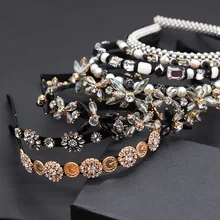 Корейская версия простой капли воды Прозрачный диких оголовье барокко простые мелкие частицы геометрические rhinestoheadband873