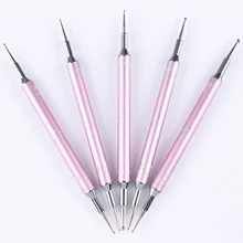 5 шт. гелевый рисунок пунктировальное перо для дизайна ногтей акрилом вихревой мрамор Сталь нажмите с силой так, кисточка для дизайна ногтей покрытие для маникюра инструмент