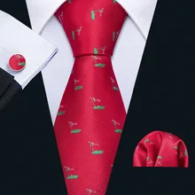 Модный дизайнерский красный шелковый галстук с рисунком корабля, набор галстуков Barry. Wang 8,5 см, галстуки для шеи для мужчин, подарки, вечерние, Прямая поставка, FA-5175