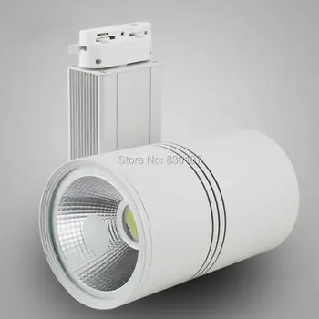 

Free shipping 10pcs/lot COB LED track light 30w 3300LM,Led spot light,track lighting rail,Epistar COB chip 220V Clothing stores