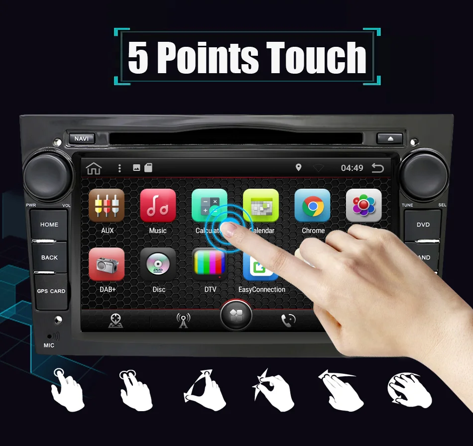 Excellent Eunavi 2 din Android 8.1 car dvd player for Opel Astra Vectra Antara Zafira Corsa gps navigation bluetooth radio 3G WIFI RDS 3