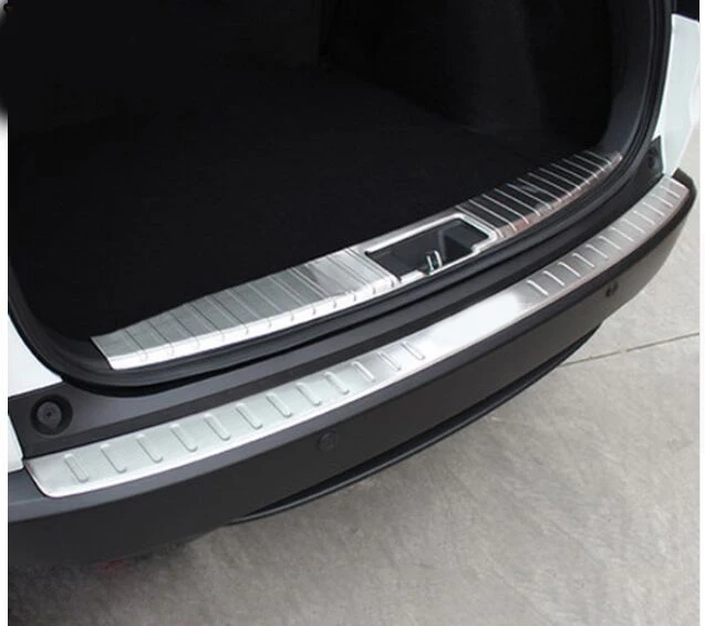 

2017 ACCESSORIES 2PC FIT FOR 2014 2015 2016 honda VEZEL REAR BUMPER PROTECTOR CARGO BOOT SILL PLATE TRUNK LIP