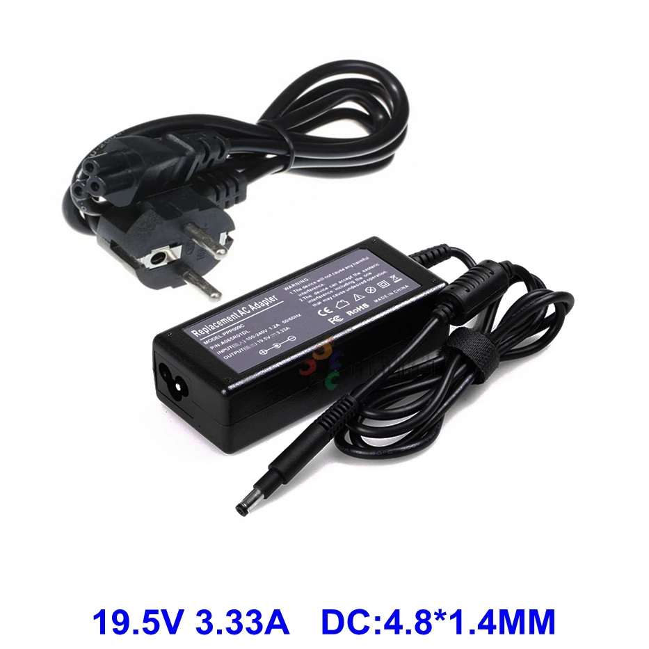 Laptop Adapter Charger 19.5V 3.33A 65w for HP Pavilion Sleekbook 15 14