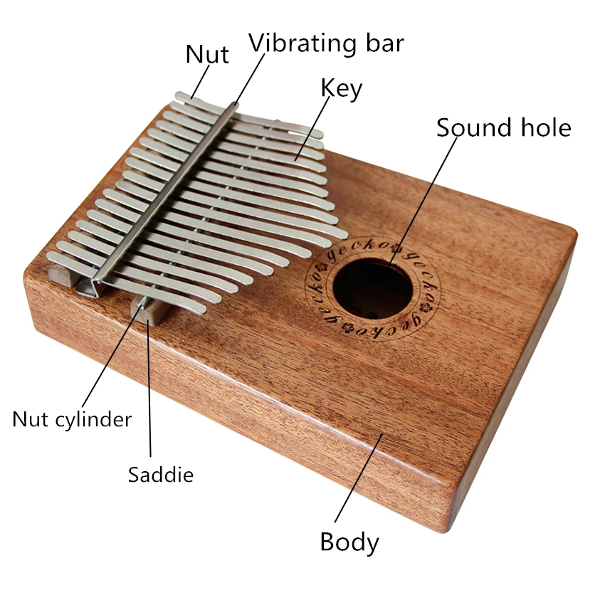 JDR 17 مفتاح الاصبع كاليمبا Mbira Sanza الإبهام البيانو جيب حجم دعم حقيبة أبو بريص لوحة المفاتيح الماريمبا الخشب آلة موسيقية