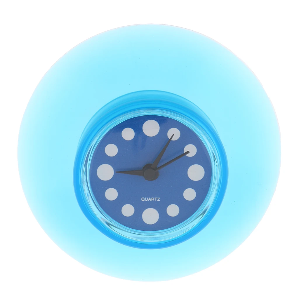 Wall Mount Bathroom Clock Waterproof Mini Watch Bathroom Mirror Suction Wall Clock Shower Quartz Clocks