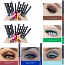 Delineador de ojos caliente Sexy líquido impermeable fácil de usar maquillaje delineador de ojos mate impermeable Azul Rojo verde blanco dorado ojos