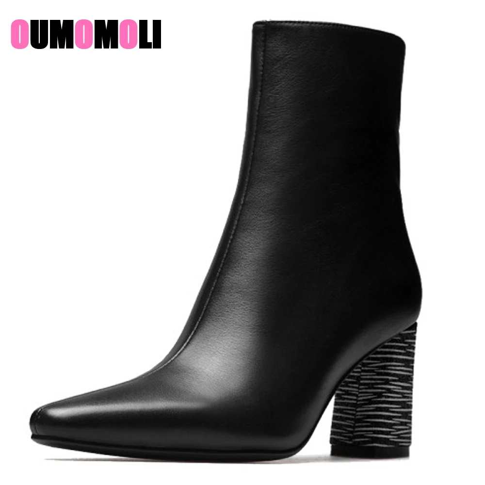 

Genuine Leather Suede Ankle Boots Sexy Pointed Toe Female Shoes Woman Slip On Elastic Band Footwear 2018
