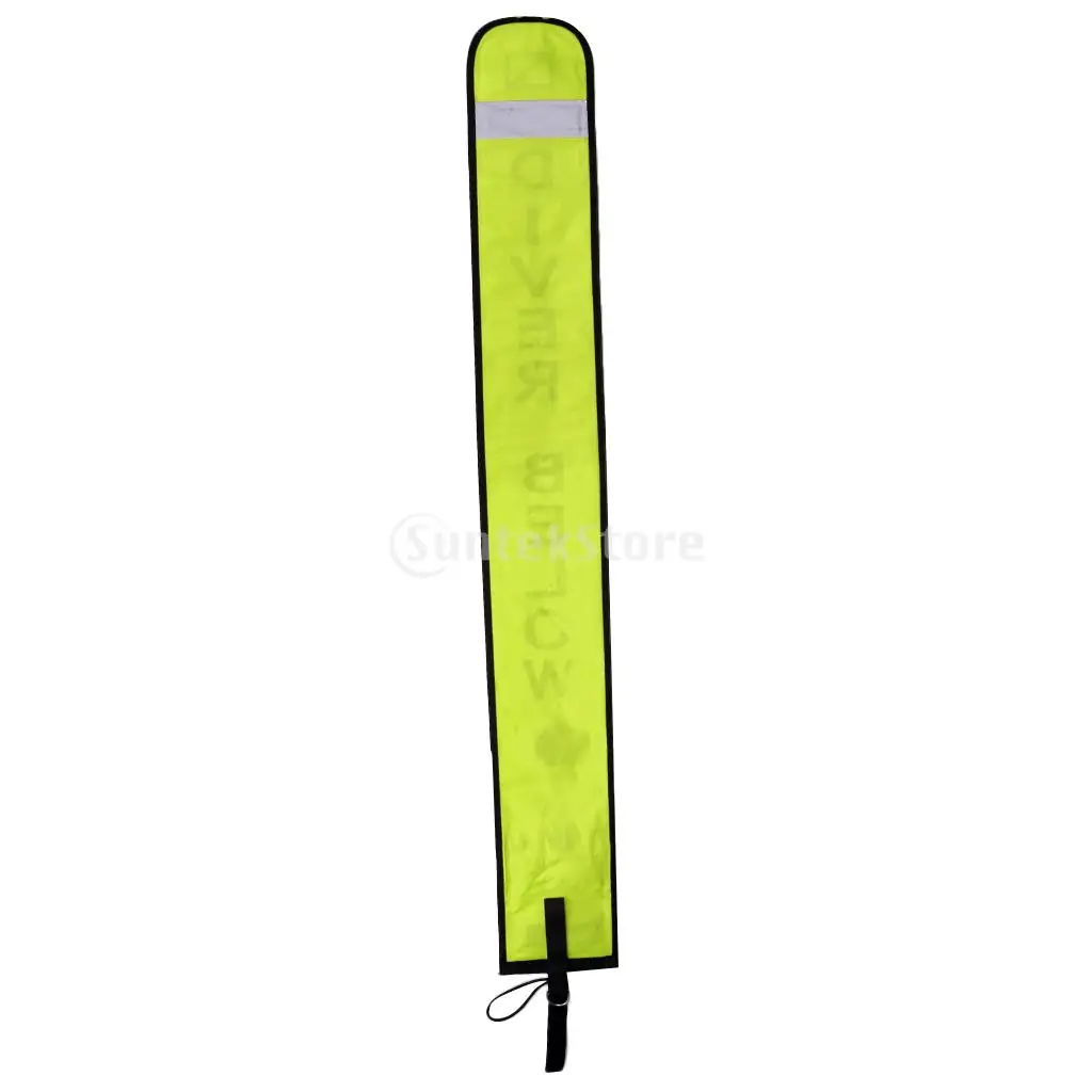 Professional Scuba Diving Diver Below Safety Sausage SMB Surface Marker Buoy, Finger Reel Guide Line Spool, 30m Line, Bolt Snap