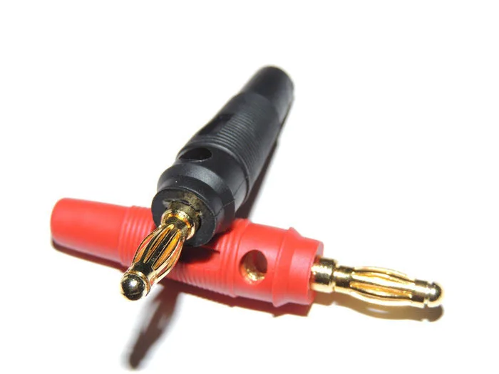

20 pcs Gold plated 4mm Banana Plug 55mm Long Red and Black
