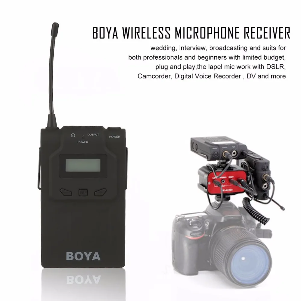 BOYA 48 Channels UHF Wireless Omnidirectional Lavalier Lapel Microphone