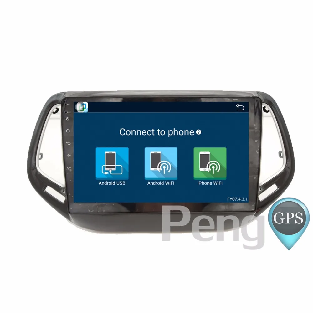 Flash Deal Android 6.0 System Radio 10.2 inch HD Screen Car GPS navigation DVD Player for JEEP Compass 2017 Piano Black 1080P Video Unit 3