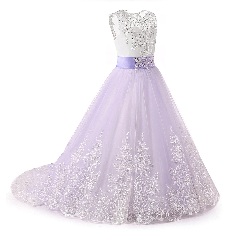 Flower Girl font b Dresses b font With Sash Holy First Communion font b Dresses b