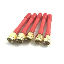5 шт. Sma Male FPV коэффициент усиления антенны 3dbi для мини-БПЛА передачи видео супер хорошее передатчик 5,5 см Длина 5,8 г красный антенна